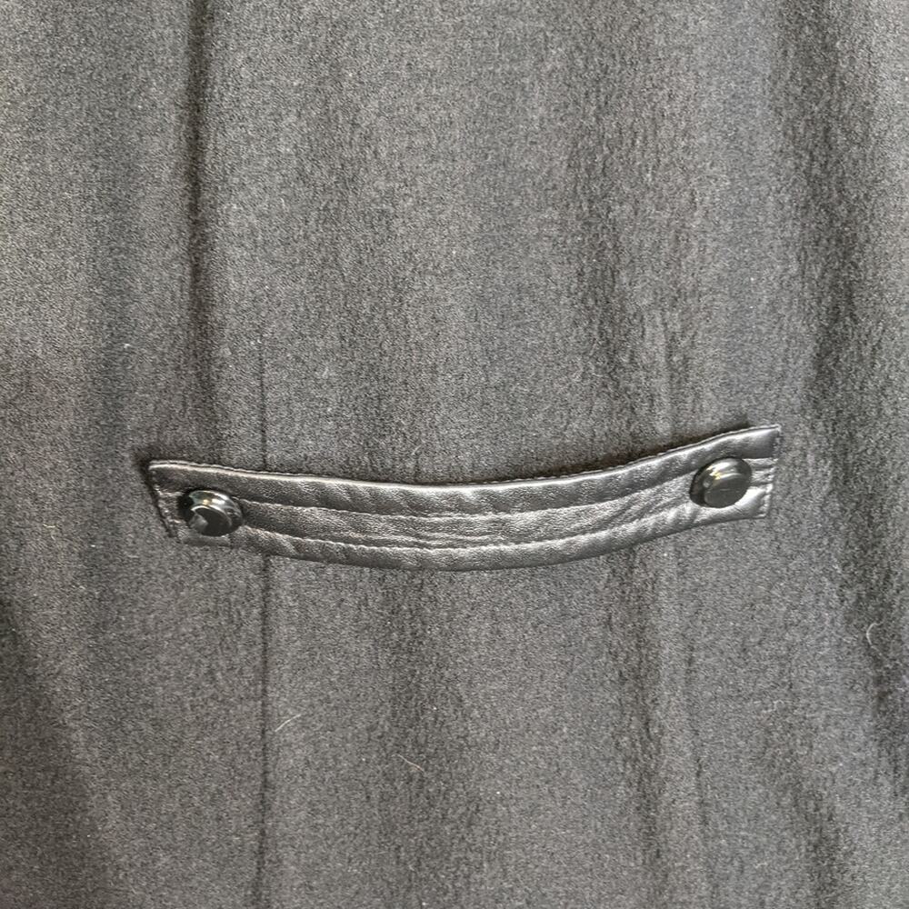 Nordstrom Vintage Wool Leather Jacket Blazer Kimono Sleeves One Button - Picture 9 of 10